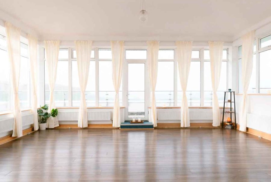 interior of yoga studio at Strandhill Golf Club