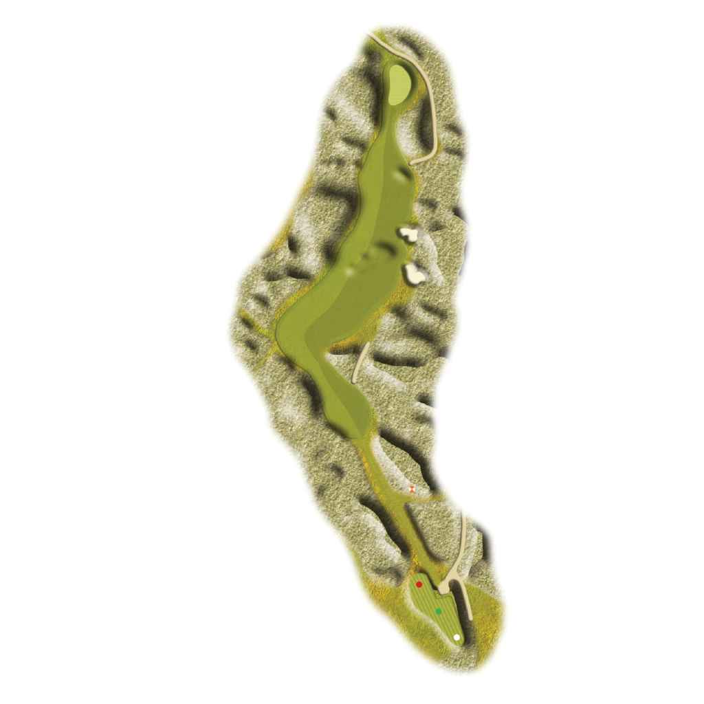 Hole 13 - The Valley layout