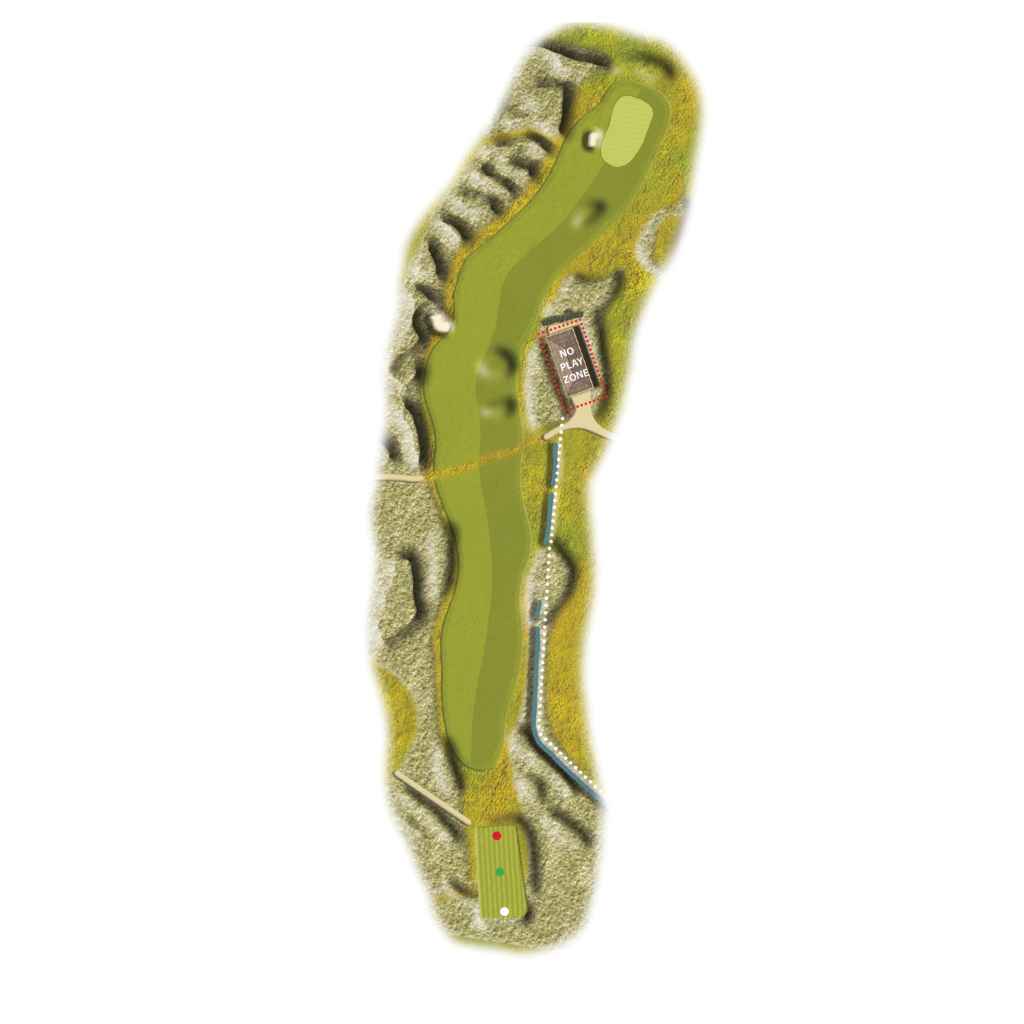 Hole 18 - Bustard’s Lodge layout