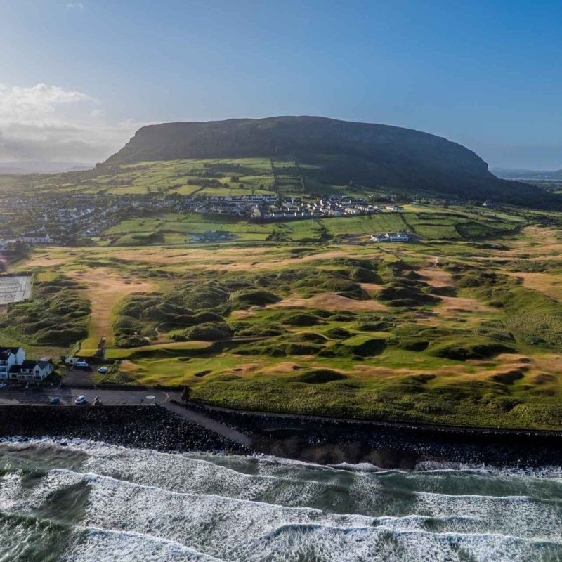 aerial shot of Strandhill