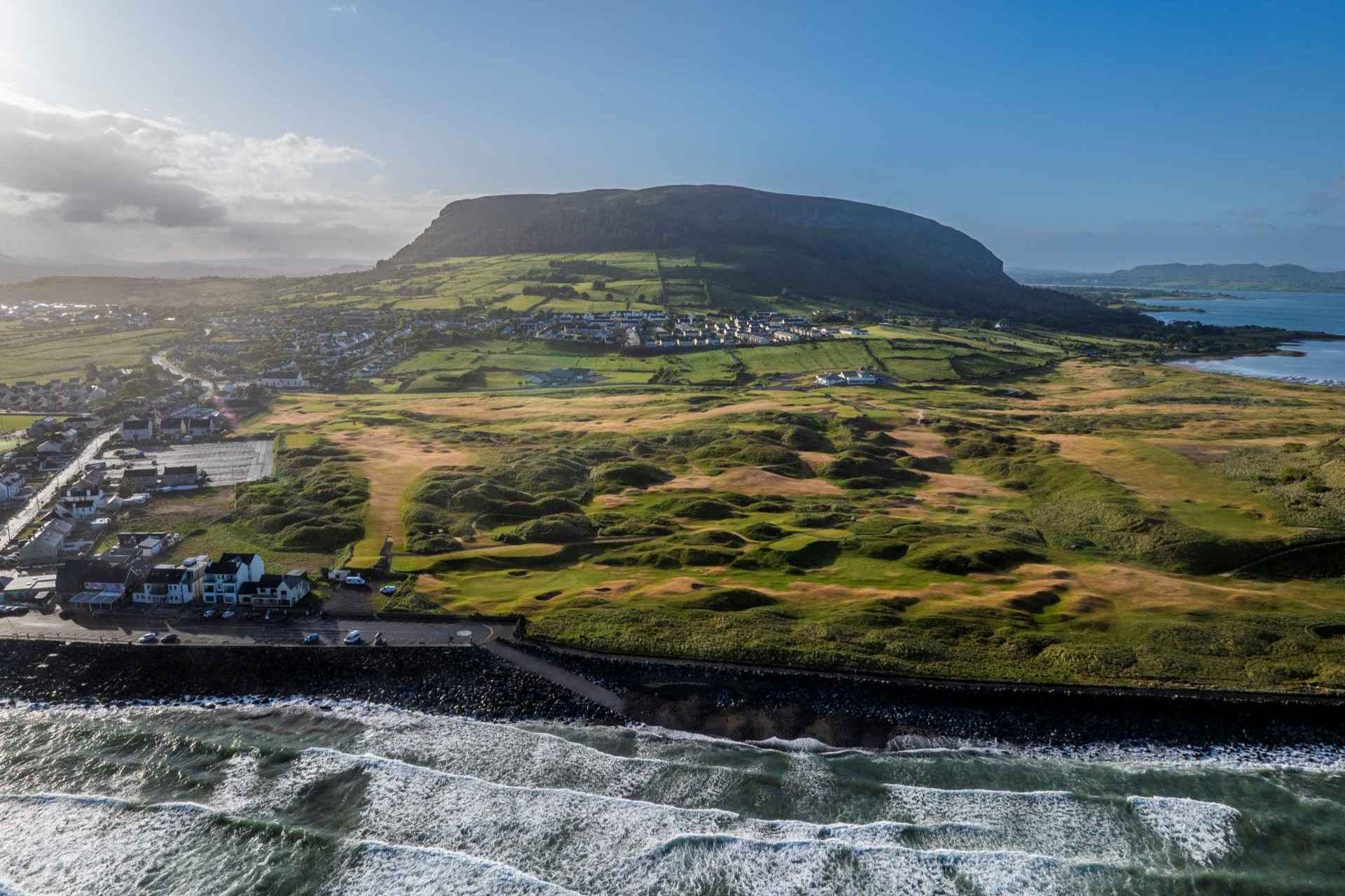 aerial shot of Strandhill